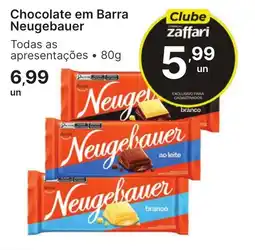 Comercial Zaffari Chocolate em Barra Neugebauer oferta