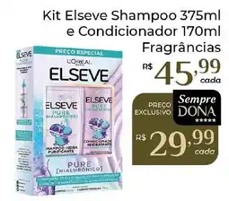 Dona de Casa Kit Elseve Shampoo e Condicionador oferta