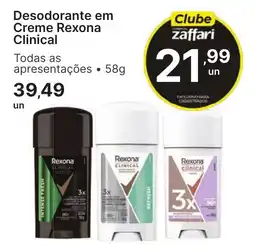 Comercial Zaffari Desodorante em Creme Rexona Clinical oferta
