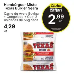 Comercial Zaffari Hambúrguer Misto Texas Burger Seara oferta