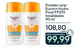 Coop Protetor solar Eucerin Hydro Fluid Fps70 tonalidades oferta