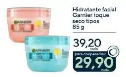 Coop Hidratante facial Garnier toque seco tipos oferta