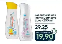 Coop Sabonete líquido íntimo Dermacyd tipos oferta