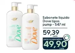Coop Sabonete líquido Dove tipos oferta