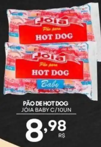 Pão de hot dog joia baby