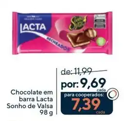 Coop Chocolate em barra lacta sonho de valsa oferta