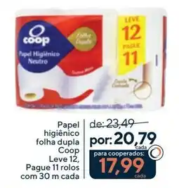 Coop Papel higiênico folha dupla Coop oferta