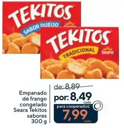 Coop Empanado de frango congelado Seara Tekitos sabores oferta