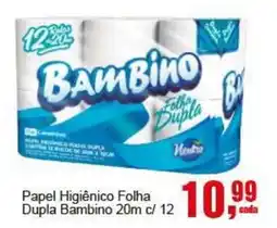 Negreiros Papel Higiênico Folha Dupla Bambino oferta