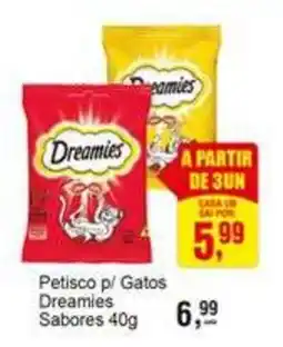 Negreiros Petisco p/ Gatos Dreamies Sabores oferta