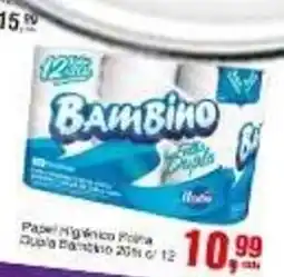 Negreiros Papel Higiênico Folia Cupa Bambino oferta