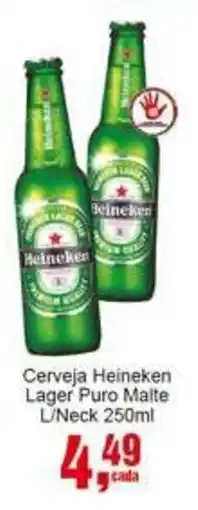 Negreiros Cerveja Heineken Lager Puro Malte L/Neck oferta