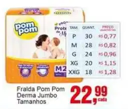 Negreiros Fralda Pom Pom Derma Jumbo oferta