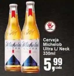 Negreiros Cerveja Michelob Ultra L/ Neck oferta
