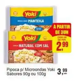 Negreiros Pipoca p/ Microondas Yoki Sabores oferta