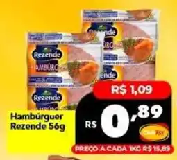 Supermercados Rex Hambúrguer Rezende oferta