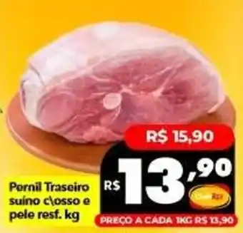Pernil traseiro suíno c/ossos e pele ref. kg