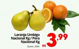 Althoff Supermercados Laranja Umbigo Nacional Kg / Pera Nacional Kg oferta