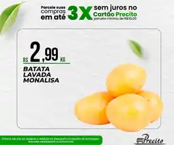 Supermercado Precito batata lavada monalisa oferta