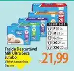 Atacadão Mili - fralda descartável ultra seca oferta