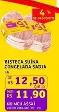Assaí Atacadista Sadia - bisteca suina congelada oferta
