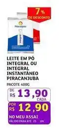 Assaí Atacadista Piracanjuba - leite em po integral ou integral instataneo oferta