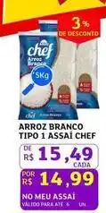Assaí Atacadista Do chef - arroz branco tipo 1 assai oferta