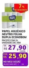 Assaí Atacadista Econobom - papel higiênico neutro folha dupla oferta