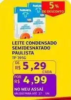 Assaí Atacadista Paulista - leite condensado semidesnatado oferta