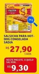 Assaí Atacadista Sadia - salsicha para hot-dog congelada oferta