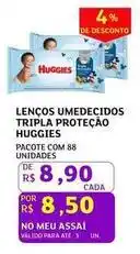 Assaí Atacadista Huggies - lencos umedecidos tripla proteção oferta