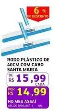Assaí Atacadista Santa maria - rodo plástico de 40cm com cabo oferta