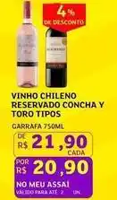 Assaí Atacadista Concha y toro - vinho chileno reservado oferta