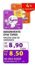 Assaí Atacadista Sym - absorvente tipos oferta