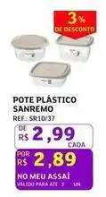 Assaí Atacadista Sanremo - pote plástico oferta