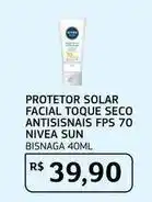 Assaí Atacadista Nivea sun - protetor solar facial toque seco antisisnais fps 70 oferta