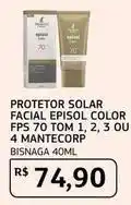 Assaí Atacadista Episol - protetor solar facial color fps 70 tom 1, 2, 3 ou 4 mantecorp oferta