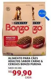 Assaí Atacadista Purina - alimento para cães adultos sabor carne & cereais bonzo oferta