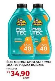 Bardahl - óleo mineral spi sl 15w40 max tec promax