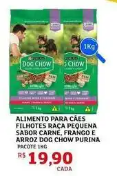 Assaí Atacadista Purina - alimento para caes filhotes raça pequena sabor carne, frango e arroz dog chow oferta
