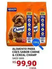 Assaí Atacadista Champ - alimento para caes sabor carne & cereal oferta