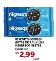 Assaí Atacadista Nestlé - biscoito cookies gotas de baunilha negresco oferta