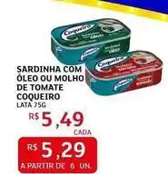 Assaí Atacadista Coqueiro - sardinha oleo ou molho de tomate oferta