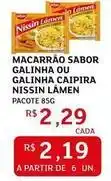 Assaí Atacadista Nissin - macarrão sabor galinha ou galinha caipira lamen oferta