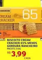 Assaí Atacadista Rancheiro - biscoito cream cracker 65% menos oferta