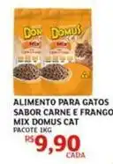 Assaí Atacadista Domus - alimento para gatos sabor carne e frango mix cat oferta