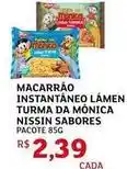 Assaí Atacadista Nissin - macarrão instantâneo lámen turma da mônica sabores oferta