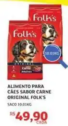 Assaí Atacadista Folk's - alimento para cães sabor carne original oferta