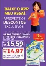 Assaí Atacadista Diamante - arroz branco oferta