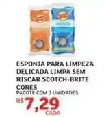 Assaí Atacadista Jumper cores - esponja para limpeza delicada limpa sem riscar scotch-brite oferta